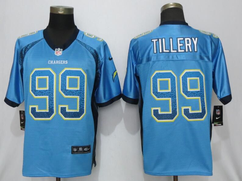 Men Los Angeles Chargers #99 Tillery Drift Fashion Blue Nike Limited NFL Jerseys